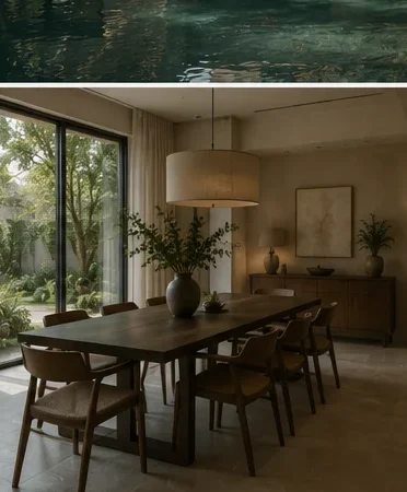 Dining, in oak and linen