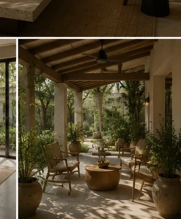 A shaded veranda for long afternoons