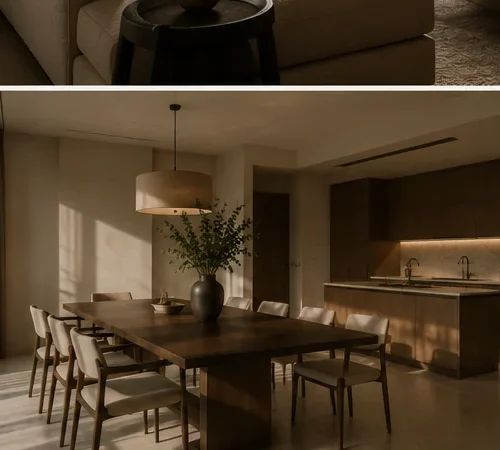 Dining, in oak and shadow